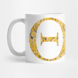 Theta Sorority Sunflower Sticker Mug